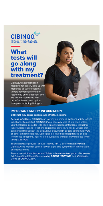 CIBINQO® (abrocitinib) lab testing brochure